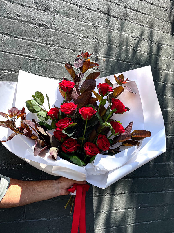 Roses and Smoke Bush